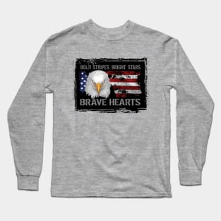 Brave American Hearts Long Sleeve T-Shirt